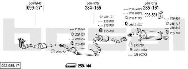 BOSAL 092.985.17 Exhaust System